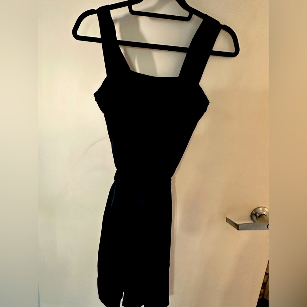 Black, silk dress. Banana republic
